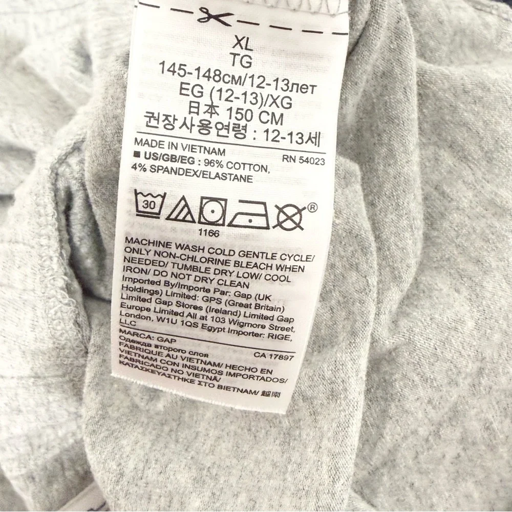 GAP Kids Gray Cotton Stretch Leggings Girls XL 12